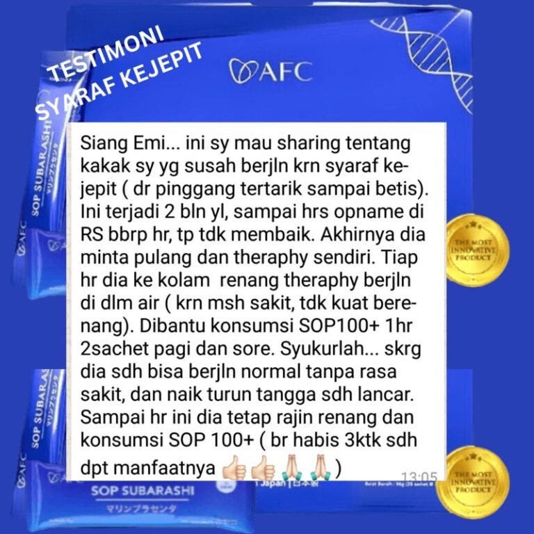 Testimoni SOP SUbarashi Syaraf Kejepit